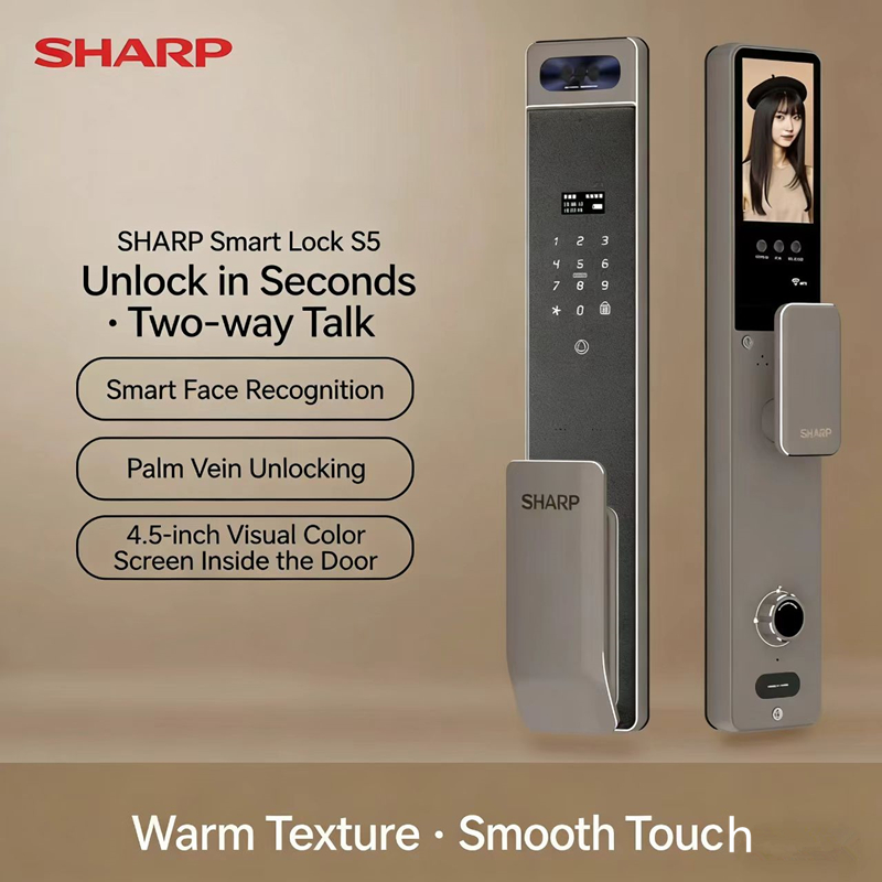 Home Security Door Lock - Fechadura Inteligente Automática Sharp S5-FV com