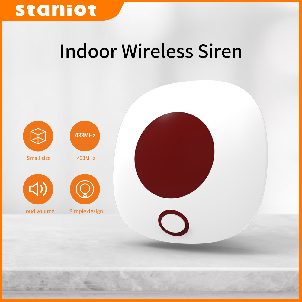 Home Security Company - Staniot indoor sirene sem fio 433mhz