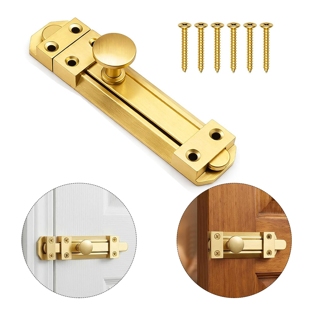 Home Security Door Lock - Fechadura de porta deslizante de latão
