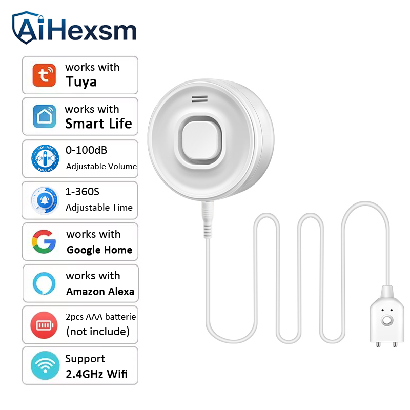 Home Security Home Assistant - Sensor de vazamento de água 100DB,