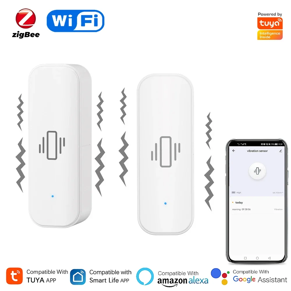Home Security Monitoring - Tuya-Sensor de Vibração Inteligente para Segurança