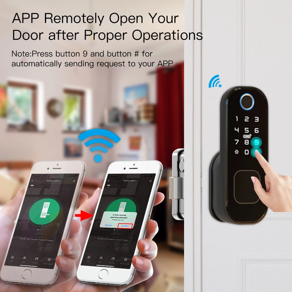 MOES-Smart Digital Door Lock c - Home Security Door Lock avaliação e preço