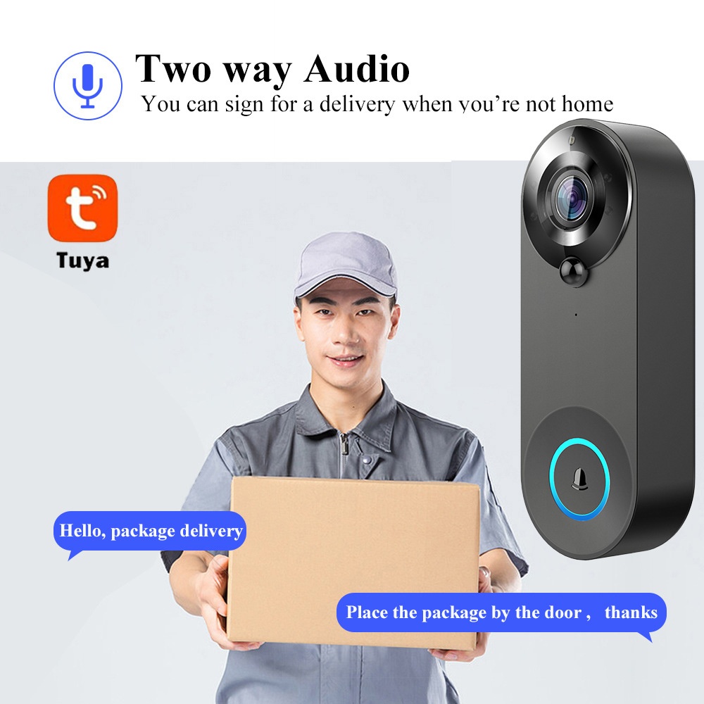 Tuya 1080p sem fio wi fi campa - Home Security Doorbell Camera avaliação e preço