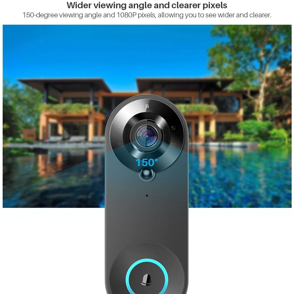 Tuya 1080p sem fio wi fi campa - Home Security Doorbell Camera avaliação e preço