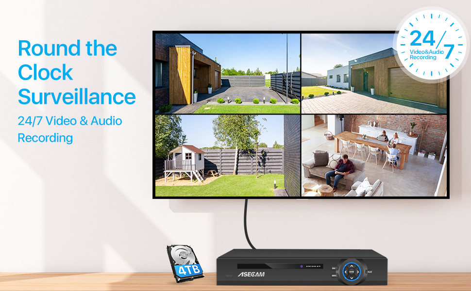 ASECAM 8MP 4K POE NVR Gravador - Home Security And Cameras avaliação e preço