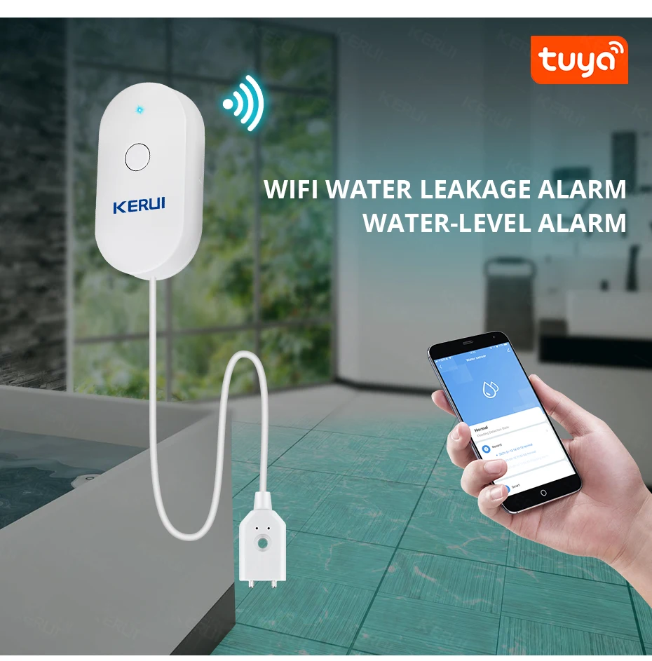 Kerui wi fi sensor de água cas - Home Security Monitoring avaliação e preço