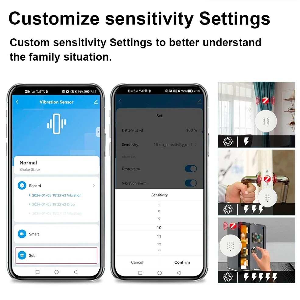 Sensor de Vibração e Inclinaçã - Home Security Monitoring avaliação e preço