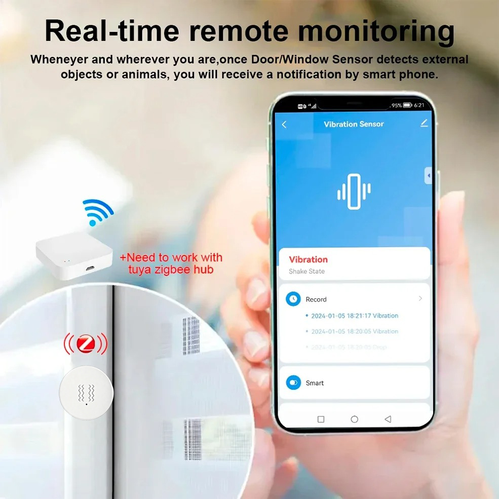 Sensor de Vibração e Inclinaçã - Home Security Monitoring avaliação e preço