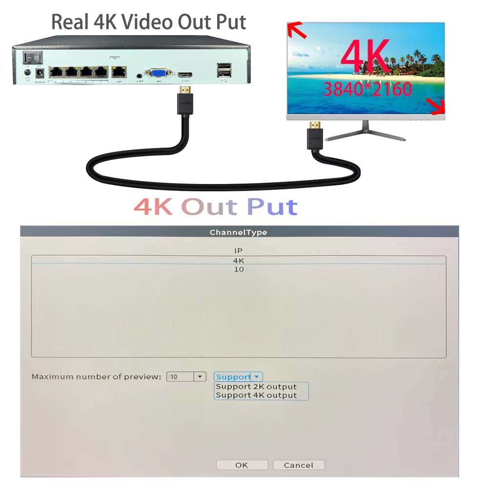 NVR 4K 10CH 4/8 Portas POE par - Home Security And Cameras avaliação e preço