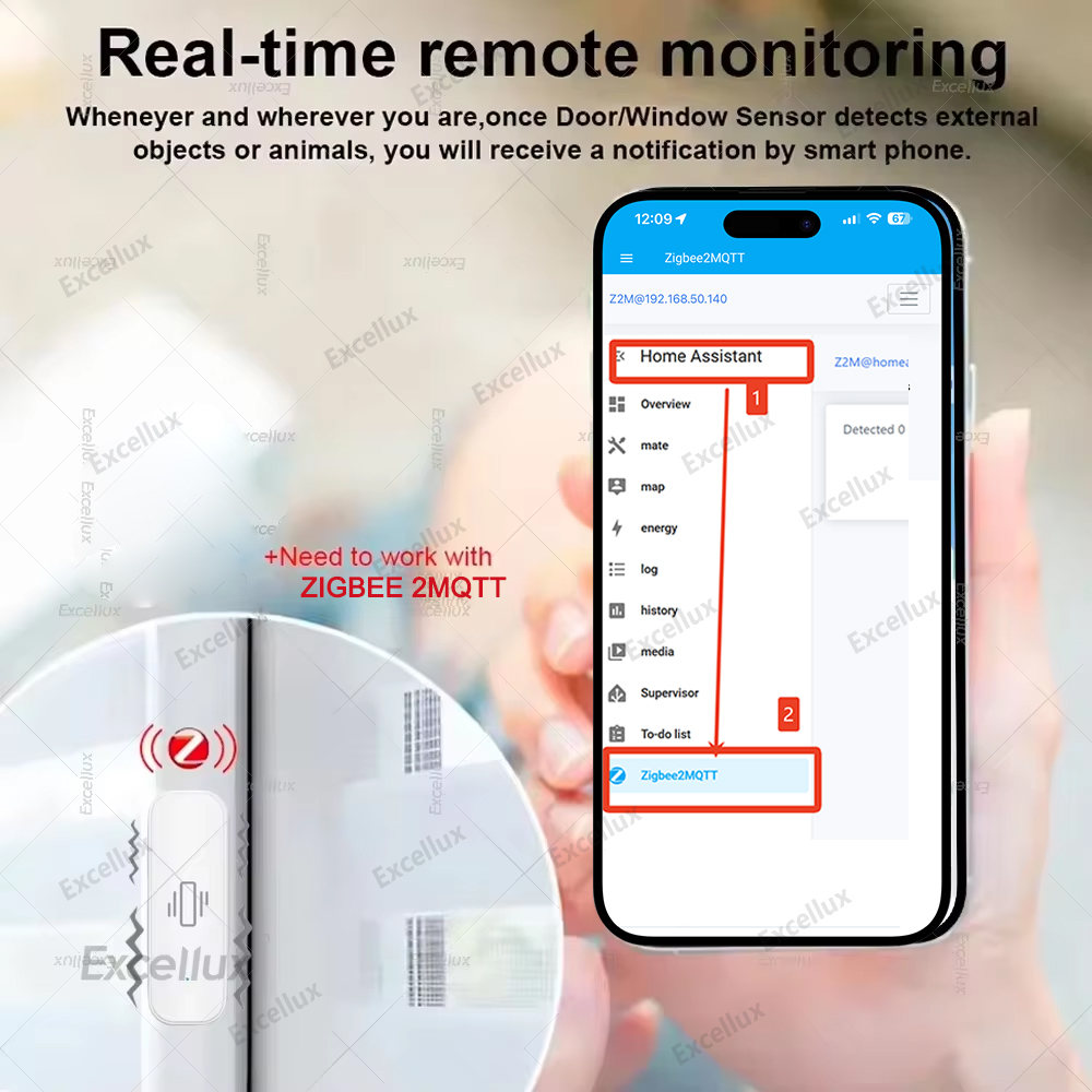 Zigbee sensor de vibração inte - Home Security Monitoring avaliação e preço