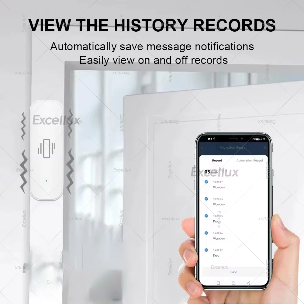 Zigbee sensor de vibração inte - Home Security Monitoring avaliação e preço
