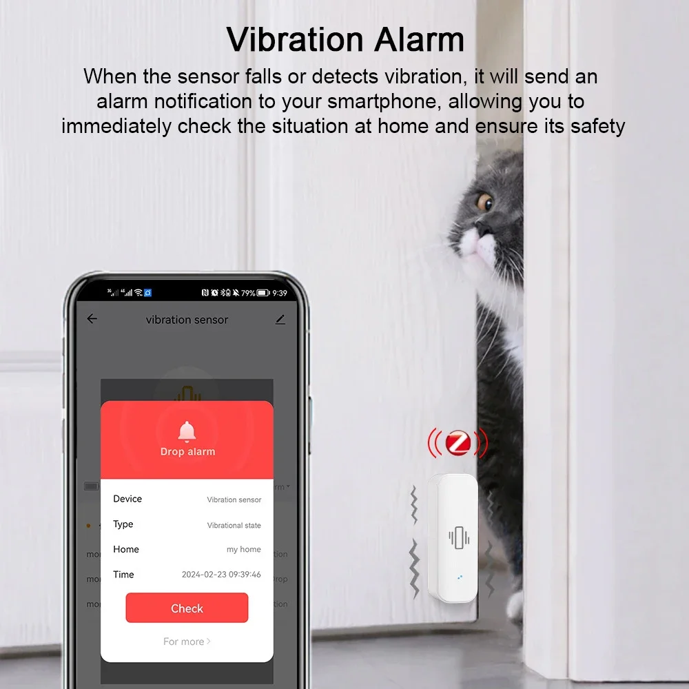 Tuya-Sensor de Vibração Inteli - Home Security Monitoring avaliação e preço