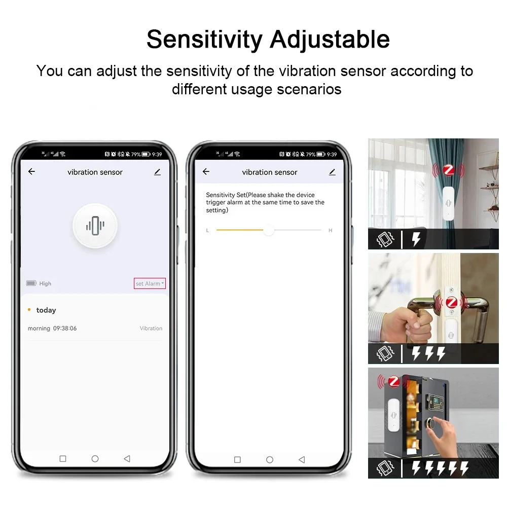 Tuya-Sensor de Vibração Inteli - Home Security Monitoring avaliação e preço