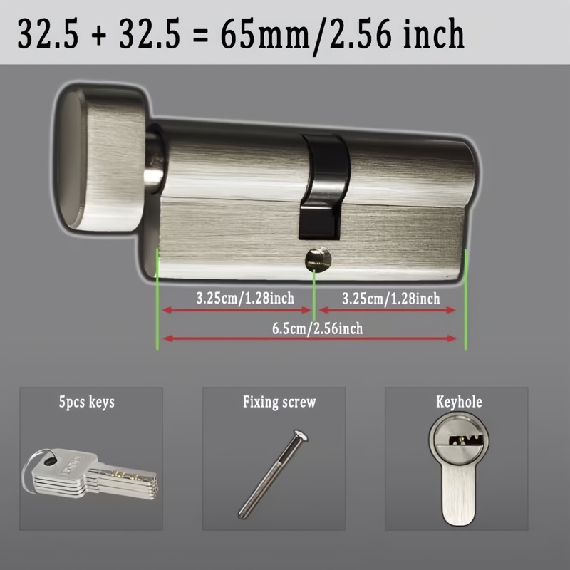 1 unidade de Cilindro de Fecha - Home Security Door Lock avaliação e preço