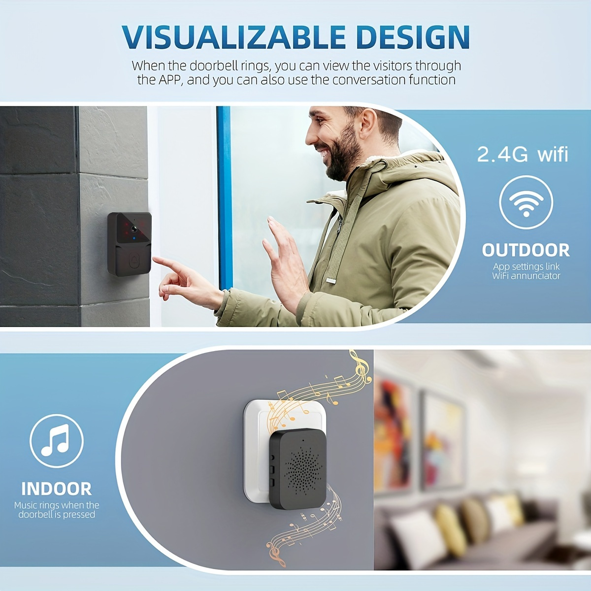 Campainha de Vídeo Inteligente - Home Security Doorbell Camera avaliação e preço